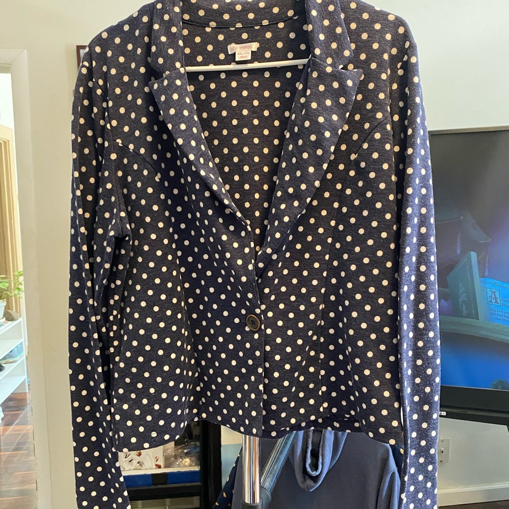 Polka dot blazer